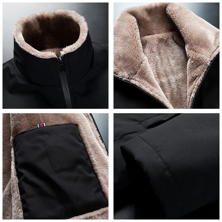 Men's Black Fluffy-Lined Jacket