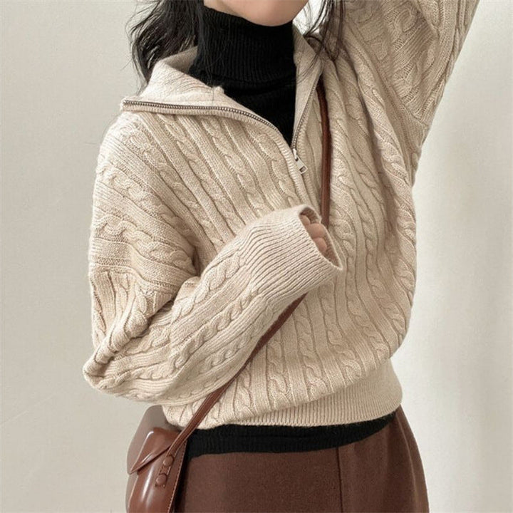 Fiona Cotton Zipper Sweater